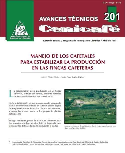 <p>(avt0201)Manejo de los cafetales para estabilizar la producción en las fincas cafeteras. (avt0201)</p>