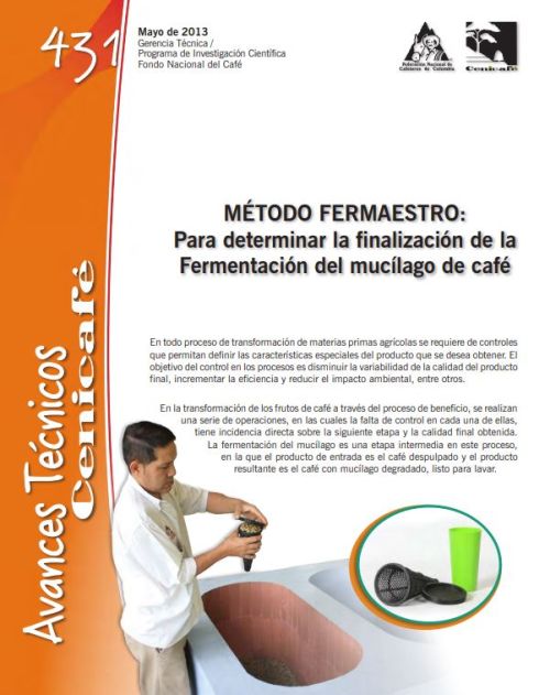 <p>(avt0431)MÉTODO FERMAESTRO: Para determinar la finalización de la Fermentación del mucílago de café. (avt0431)</p>