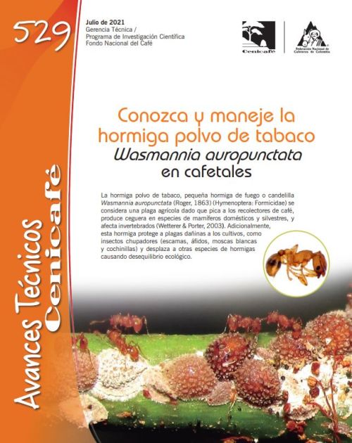 <p>(avt0529)Conozca y maneje la hormiga polvo de tabaco Wasmannia auropunctata en cafetales (avt0529)</p>