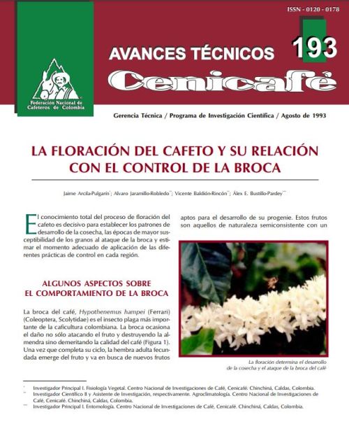 <p>(avt0193)La floración del cafeto y su relación con el control de la broca. (avt0193)</p>