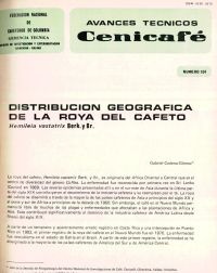<p>(avt0104)Distribución geográfica de la roya del cafeto /Hemileia vastatrix/ Berk. y Br. (avt0104)</p>