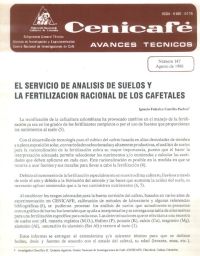 <p>(avt0147)El servicio de análisis de suelos y la fertilización racional de los cafetales. (avt0147)</p>