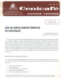 <p>(avt0149)Uso de fertilizantes simples en cafetales. (avt0149)</p>
