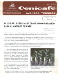 <p>(avt0162)El uso de la cenichaza como abono orgánico para almácigos de café. (avt0162)</p>