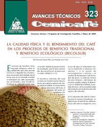 <p>(avt0323)La calidad física y el rendimiento del café en los procesos de beneficio tradicional y beneficio ecológico (Becolsub). (avt0323)</p>