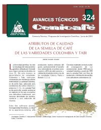 <p>(avt0324)Atributos de calidad de la semilla de café de las variedades Colombia y Tabi. (avt0324)</p>