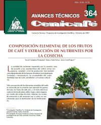 <p>(avt0364)Composición elemental de los frutos de café y extracción de nutrientes por la cosecha. (avt0364)</p>