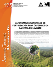 <p>(avt0423)Alternativas generales de fertilización para cafetales en la etapa de levante. (avt0423)</p>
